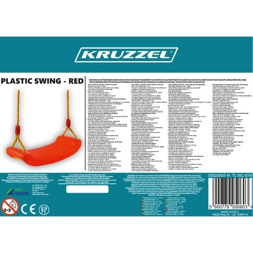 Kruzzel gyerek kerti hinta pirosban