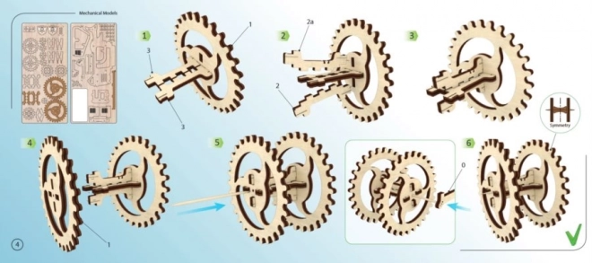 Ugears 3D puzzle - Kombájn 154 darab