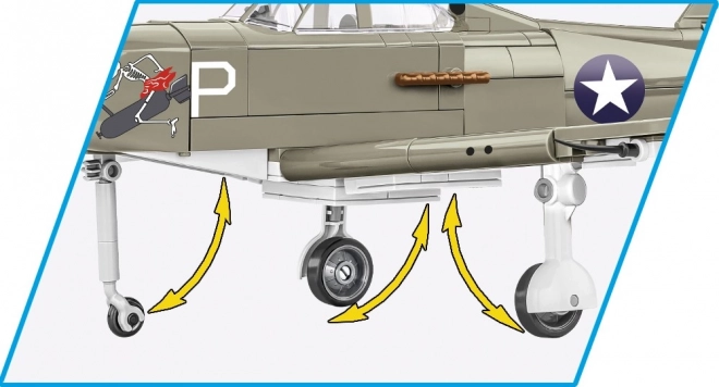 Cobi Bell P-39D Airacobra második világháborús vadászrepülő modell