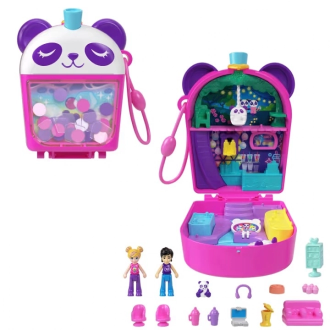 Polly Pocket Buborék Tea Panda Kompakt Készlet