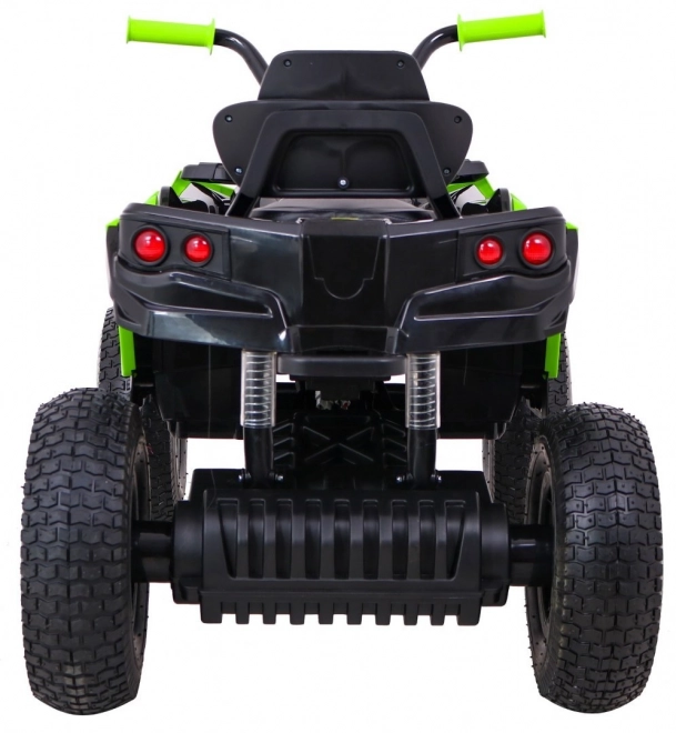 Gyermek ATV Air akkumulátoros quad Fekete-Zöld + felfújható kerekek + MP3 rádió + lassú indítás