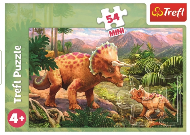 Trefl: Puzzle 54 darabos mini - Hihetetlen dinoszauruszok