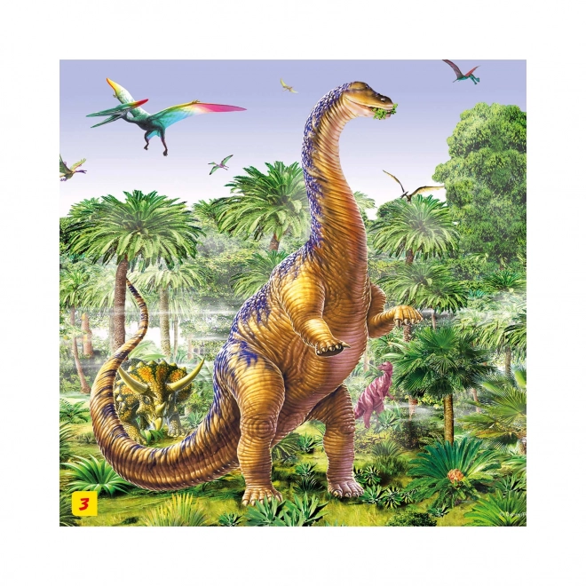 Puzzle dinoszaurusz figurával: Tyrannosaurus Rex 60 darabos