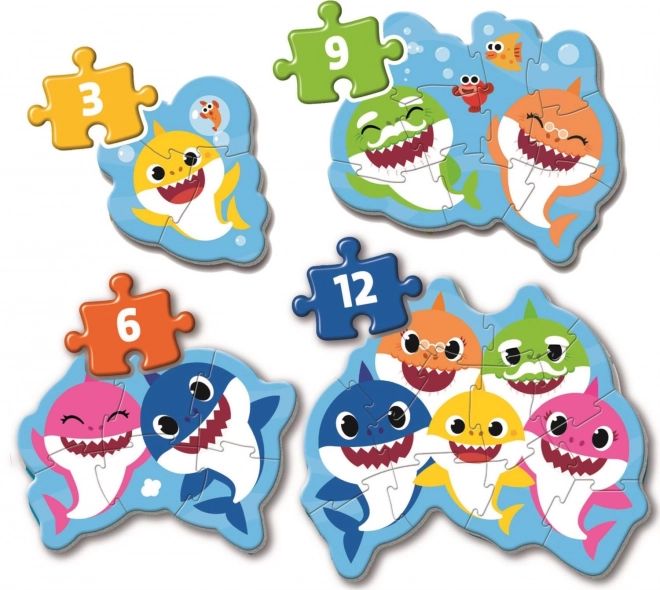 Clementoni az első puzzle Baby Shark 4 az 1-ben