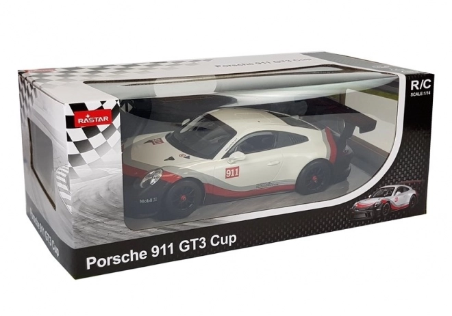 Távirányítós Porsche 911 GT3 CUP autó 1:14 fehér