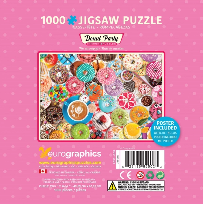 EuroGraphics fém díszdobozos puzzle - fánk ünnep 1000 darabos