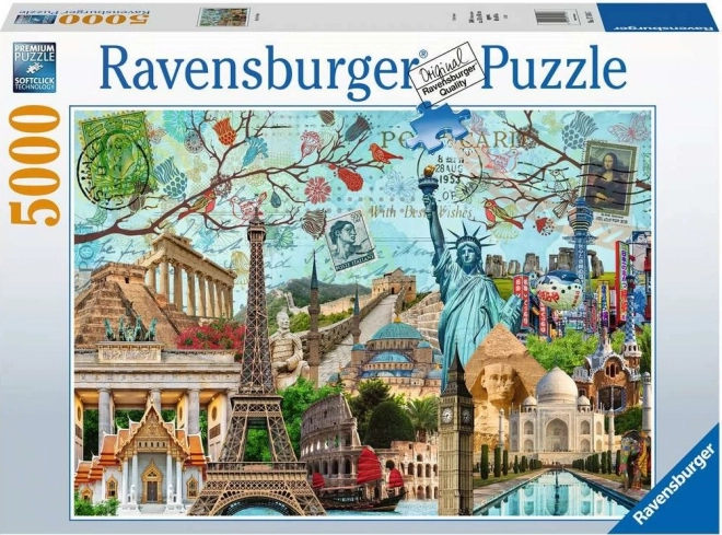 Velkoměsta kollázs puzzle 5000 darabos