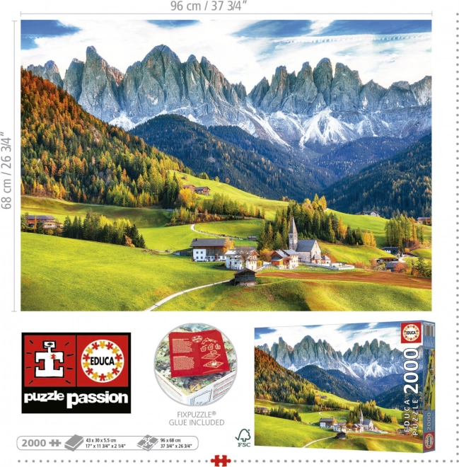 Puzzle Ősz a Dolomitokban 2000 darab