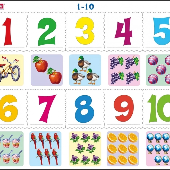 Larsen puzzle Számok 1-10, 10 darabos
