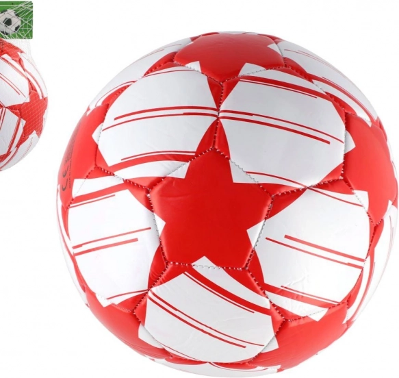 Felfújt piros-fehér futball labda 23 cm