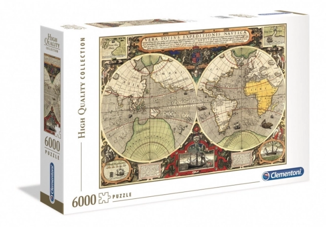 Antik térkép puzzle 6000 darabos Clementoni