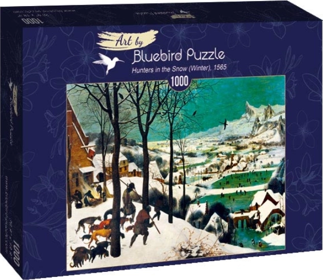 Kék Madár Vadászok a hóban puzzle - 1000 darabos