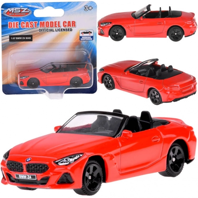 Fém kisautó BMW Z4 M40i licencelt modell 1:57 méretarányban