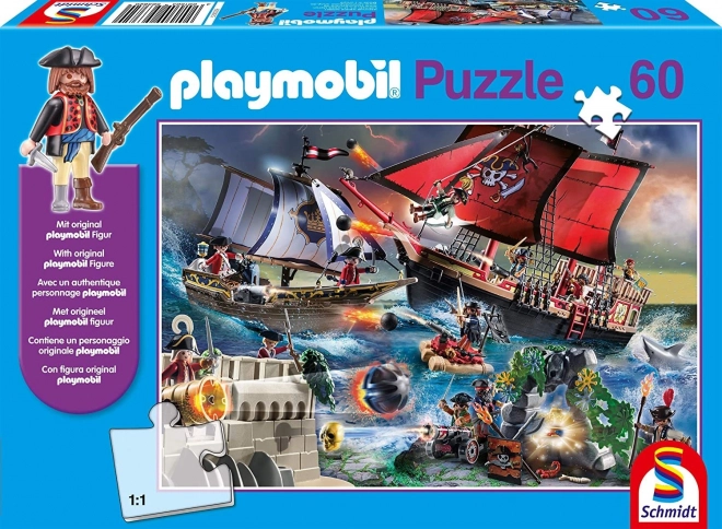 Pirates Playmobil puzzle 60 darabos szett Playmobil figurával