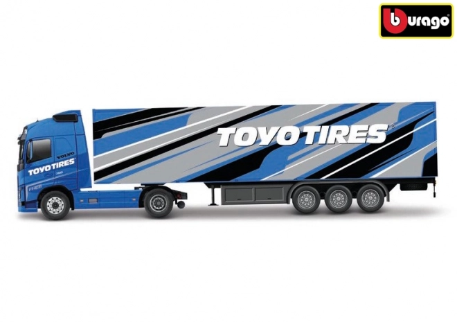 Bburago 1:43 Volvo FH16 Globetrotter 750 XXL Pótkocsival - Toyo Tires