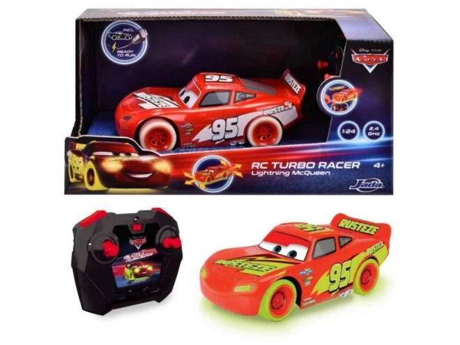 Rc autó Villám McQueen Turbo Glow Racers 1:24