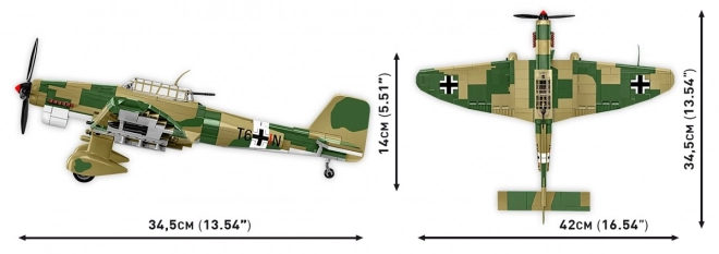 Második világháborús Junkers Ju 87 bombázó építőkészlet