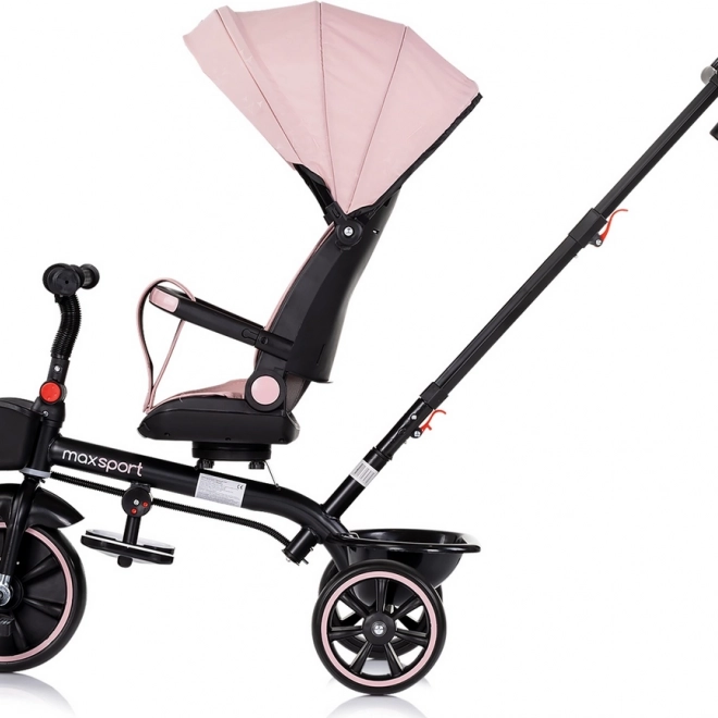 Chipolino háromkerekű napellenzővel Max Sport 2az1-ben rózsaszín