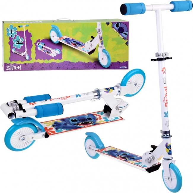 Összecsukható roller Disney STITCH fehér gyermekeknek 50 kg-ig