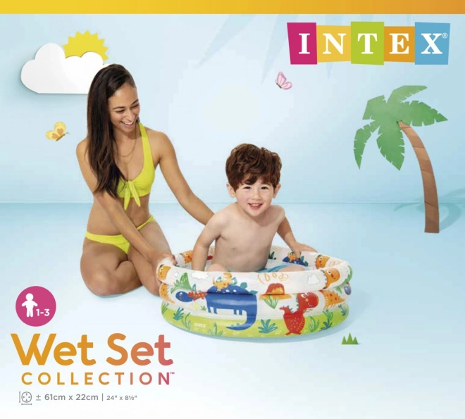 Intex dinoszauruszos felfújható gyermekmedence 61 × 22 cm