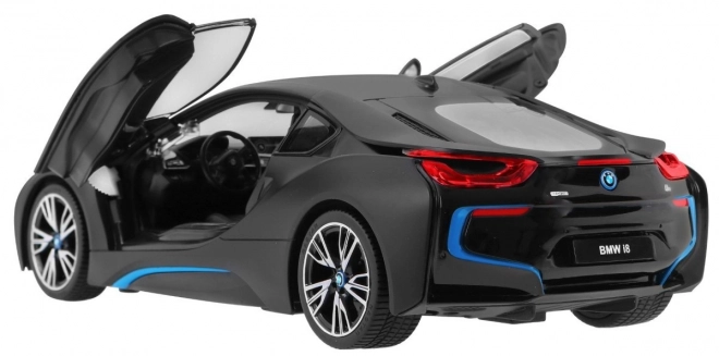 BMW i8 fekete RASTAR 1:14 távirányítós autó + 2,4 GHz távirányítás