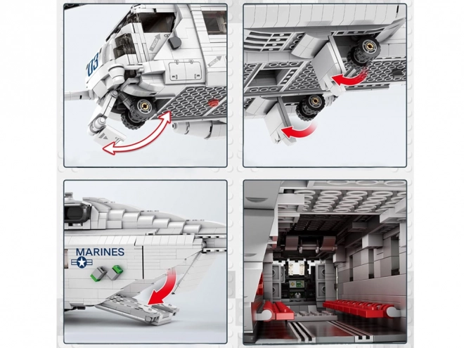 Transporthelikopter építőkocka készlet