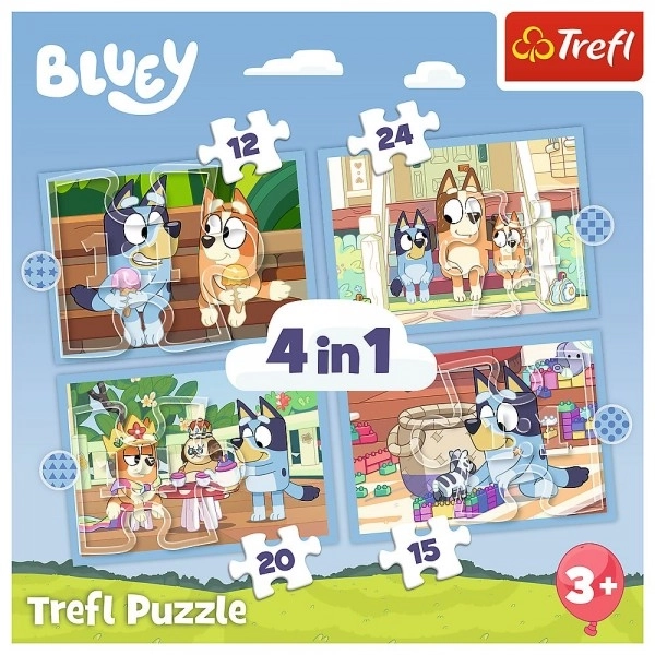 Bluey és világ 4 az 1-ben puzzle