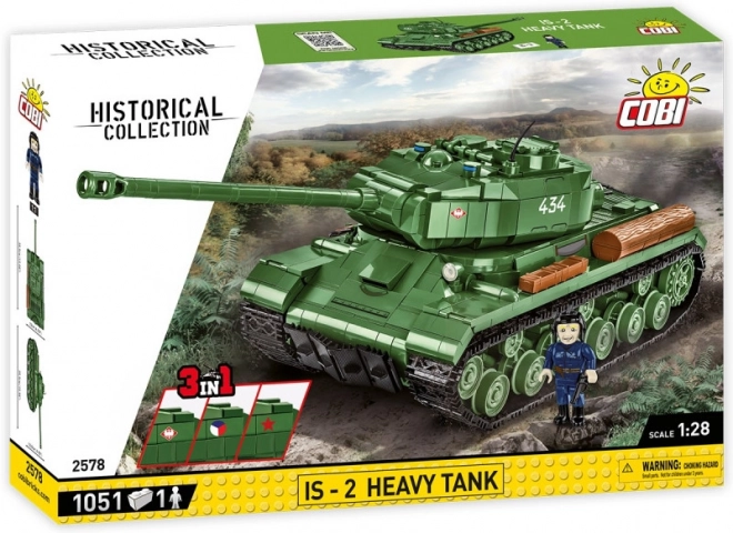 második világháborús IS-2 tank modell 1:28-ban