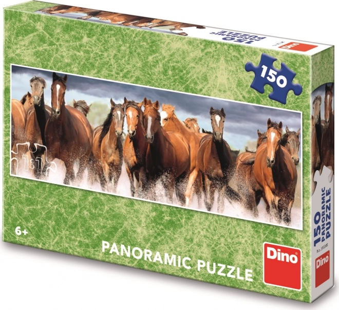 Dino panoráma puzzle Ló a vízben 150 darabos