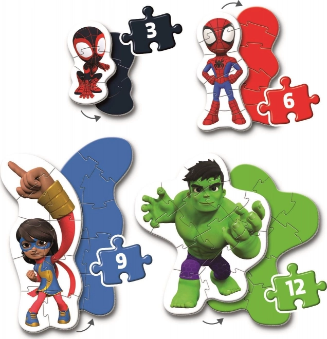 Első puzzle Spidey és csodálatos barátai 4 az 1-ben