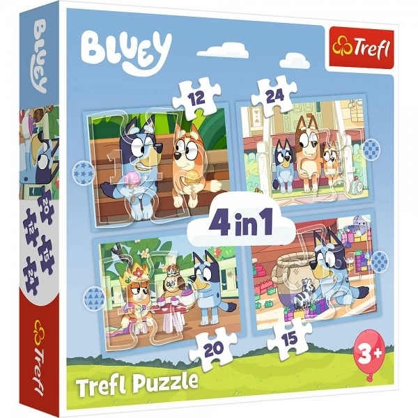 Bluey és világ 4 az 1-ben puzzle