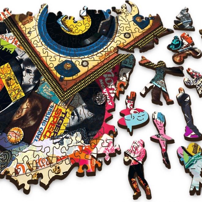 TREFL Kétszínű fa puzzle A zene világában 501 darab