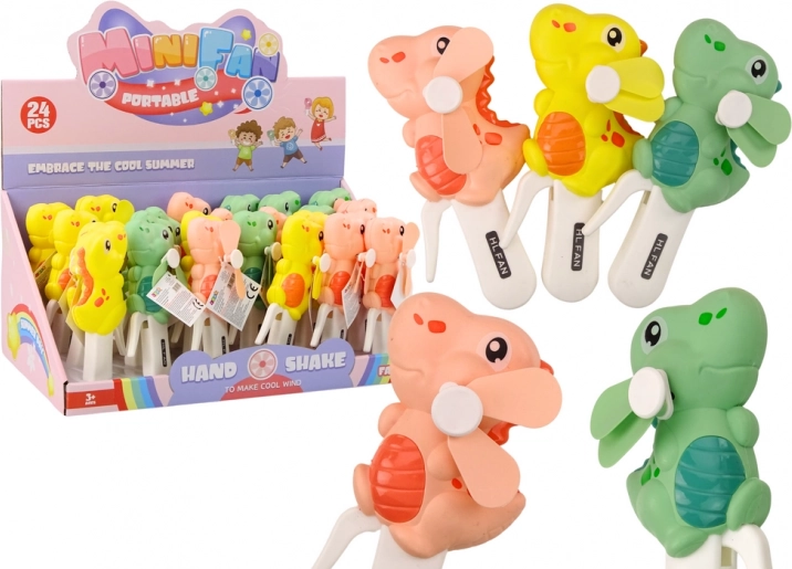 Kézi szélmalom Dínó Mini szélforgó gyerekeknek 3 színben