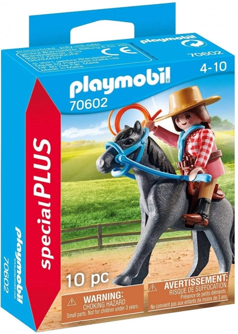 Western Játékos Playmobil Figurával