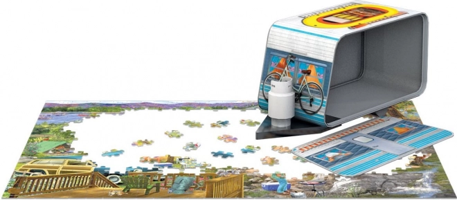 Puzzle fém dobozban Karaván - 550 darab
