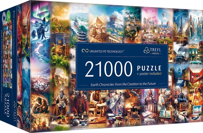 Trefl Puzzle Föld Krónikája: A Teremtéstől a Jövőig 21000 Darab