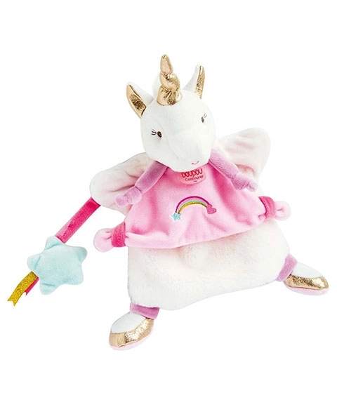 Doudou plüss báb egyszarvú 25 cm