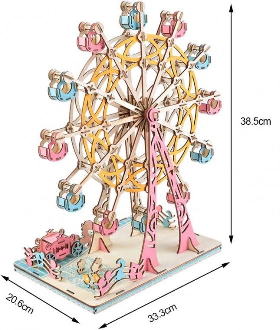 Fa 3D puzzle - Óriáskerék pasztell színei