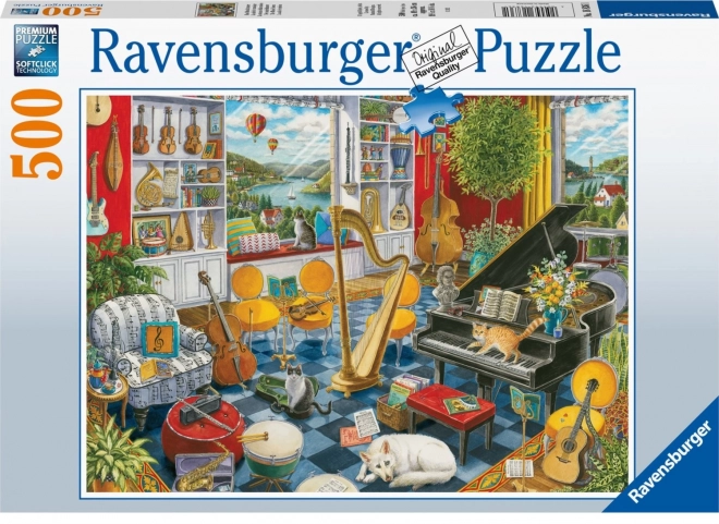 Ravensburger zeneszoba puzzle, 500 darab