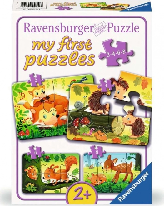 Az első puzzle erdei állatok 4 az 1-ben