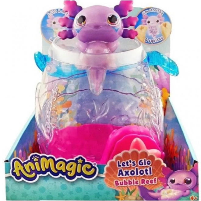 Világító Axolotl akváriumban