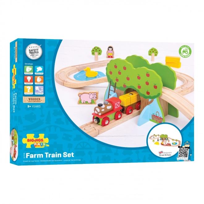 Bigjigs Rail fa vonat pálya farm