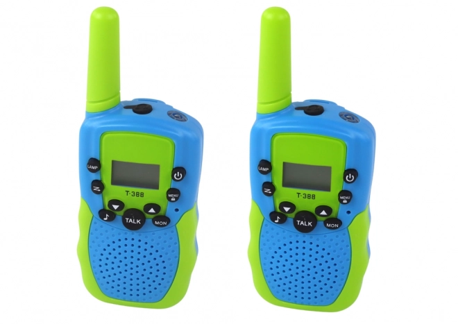 Zöld-kék gyerekeknek szánt walkie talkie