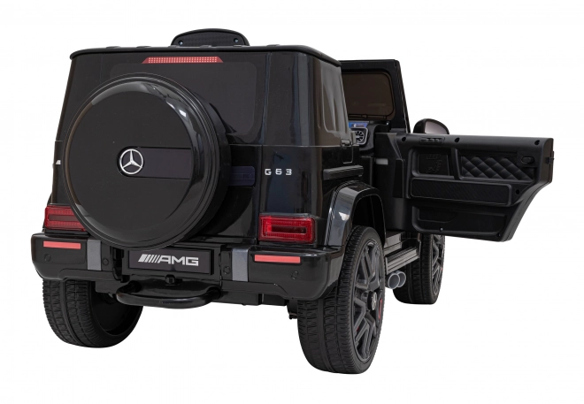 Mercedes AMG G63 gyerekeknek fekete + távirányító + MP3 LED + lassú indítás + EVA + övek