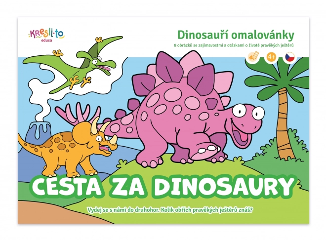 Dinoszaurusz kifestő: Út a dinoszauruszok világába