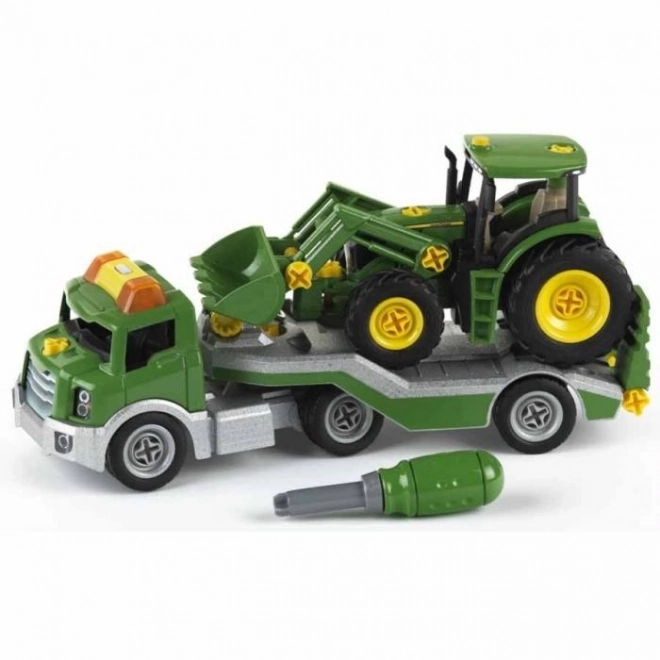 John Deere traktor szerelhető utánfutóval