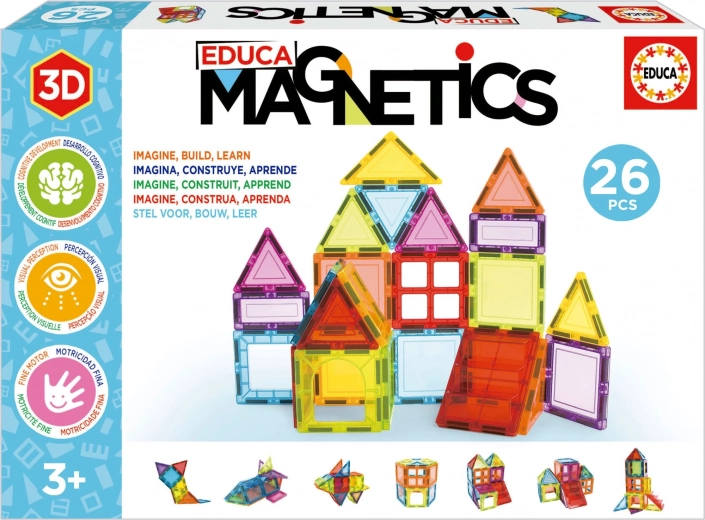 EDUCA Magnetikus építőkészlet Magnetics 26 darab
