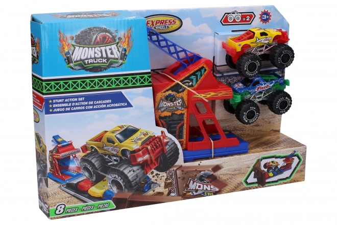 Monster Truck Kaszkadőr Pálya 2 Fém Autóval