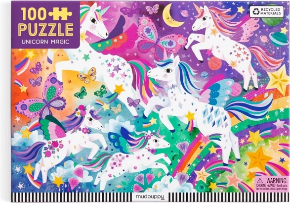 Varázslatos egyszarvúak puzzle 100 darabbal