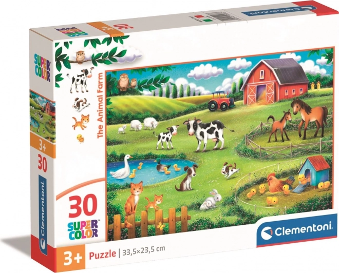 Állatfarm Clementoni puzzle 30 darabos